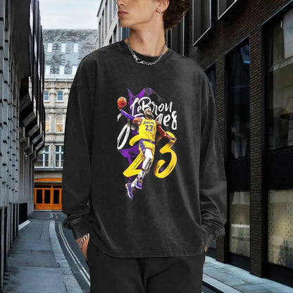 LeBron James Vintage Long Sleeve Graphic Tee