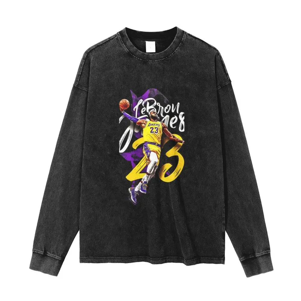 LeBron James Vintage Long Sleeve Graphic Tee