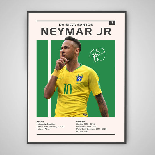 Neymar Jr. Soccer Poster