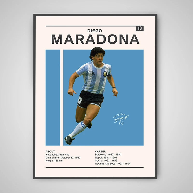 Diego Maradona Soccer Poster