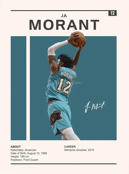 Ja Morant NBA Poster