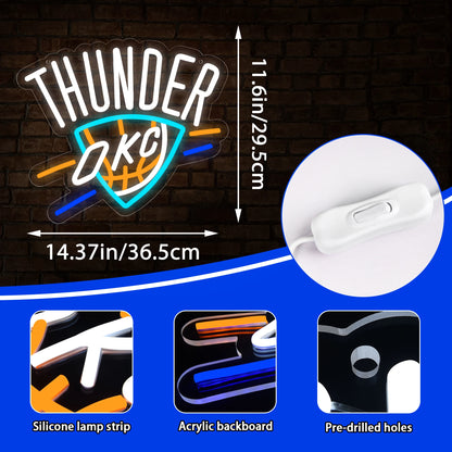 Oklahoma City Thunder Neon Light