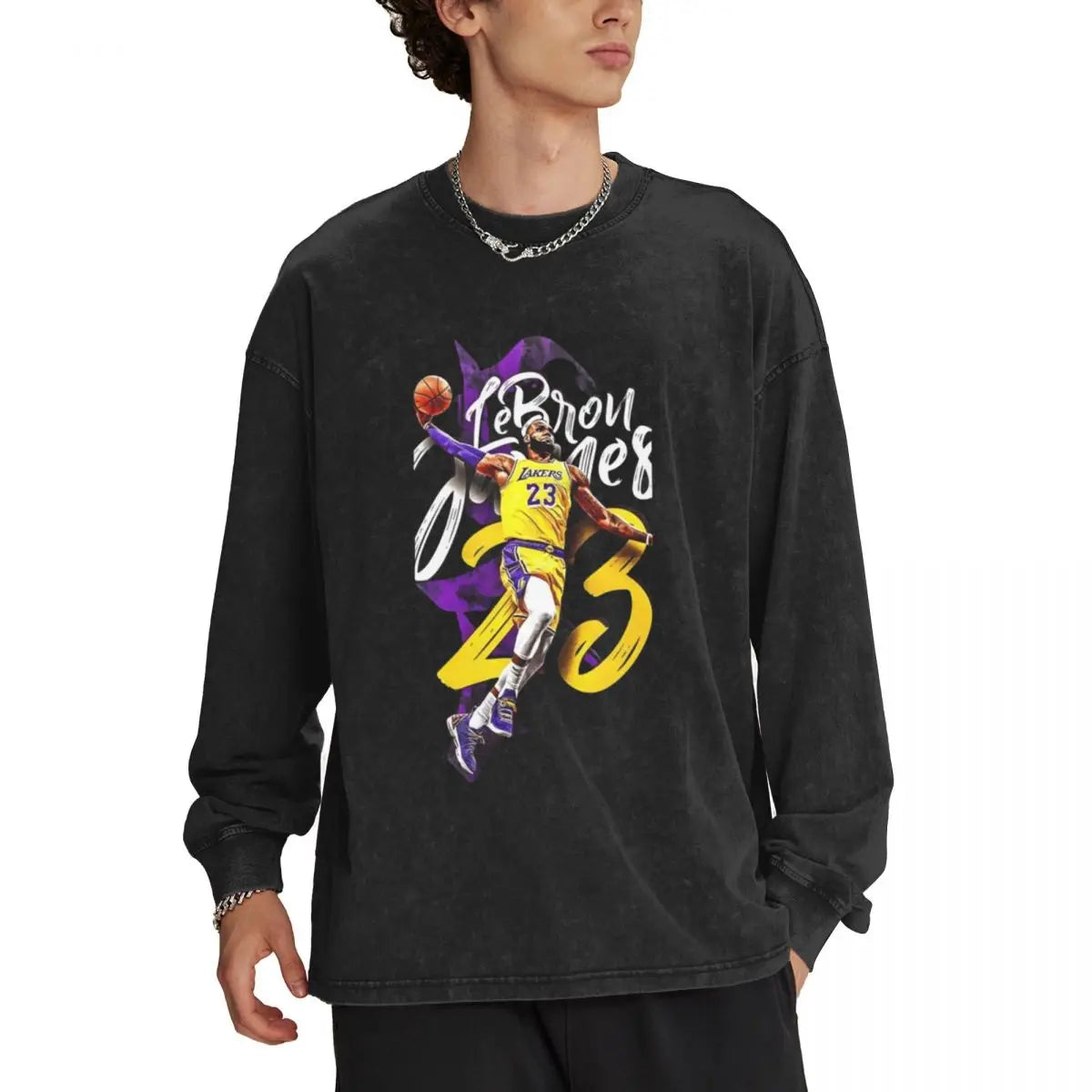 LeBron James Vintage Long Sleeve Graphic Tee