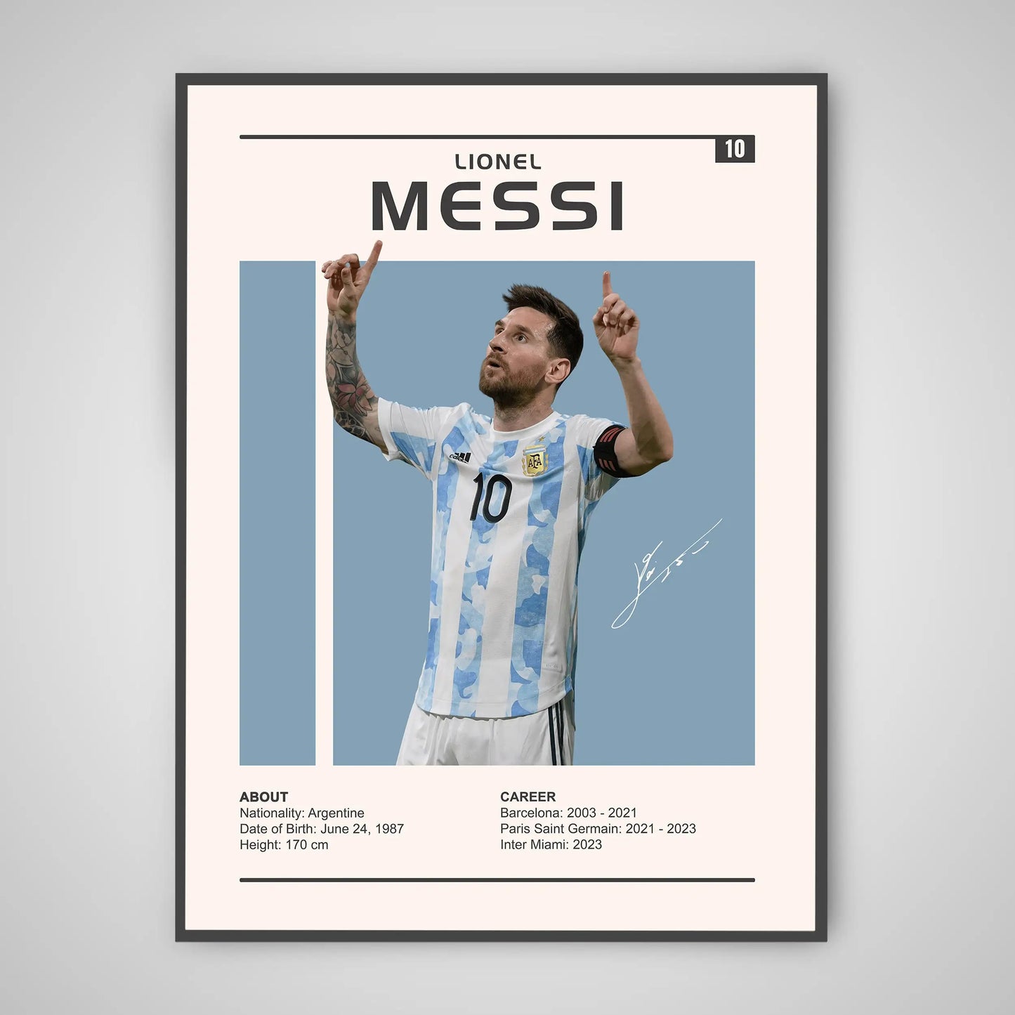 Lionel Messi Soccer Poster